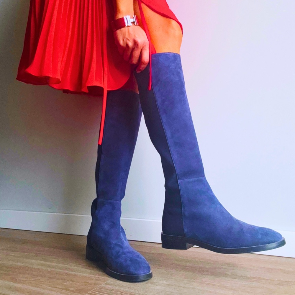 Stuart Weitzman Blue Over the Knee Boots